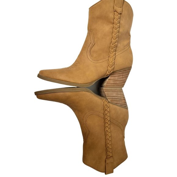 Dolce Vita Koolson Women's Western Stacked Heel Braided Boots Size 6.5 - Picture 6 of 8